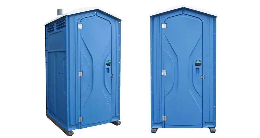 Long-term porta potty units on site in Providence, Rhode Island